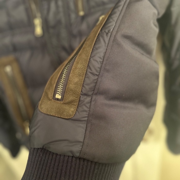 Paul & Shark 700 Fill Goose Down Puffer Jacket w/ Leather Trim - Picture 9 of 14